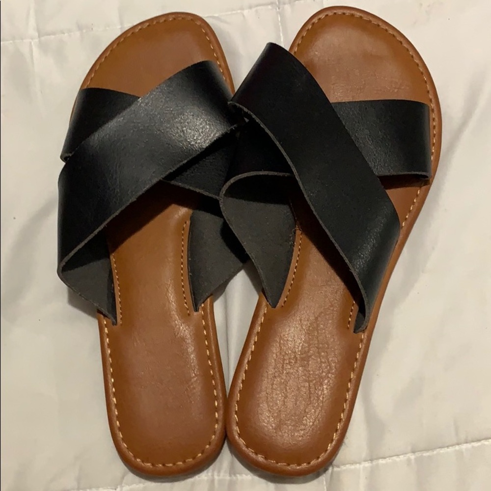 Black sandals from pacsun